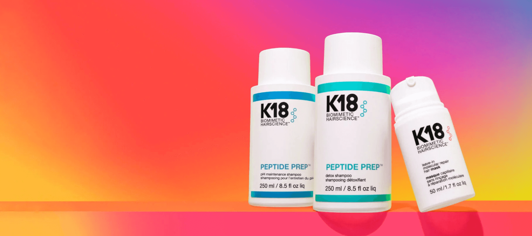 K18 Hair Care Collection – molecular repair treatment for damaged hair