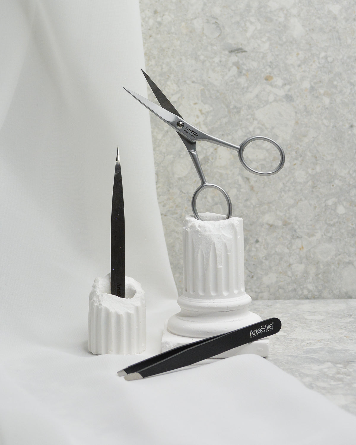 ArteStile handcrafted European beauty tools, brow tweezers, nail scissors and clippers in stainless steel