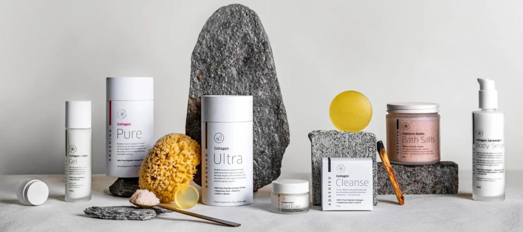 Adashiko Collagen Collection – Premium natural skincare and ingestible collagen products