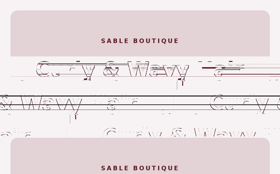 Sable Boutique curly and wavy hair products collection banner