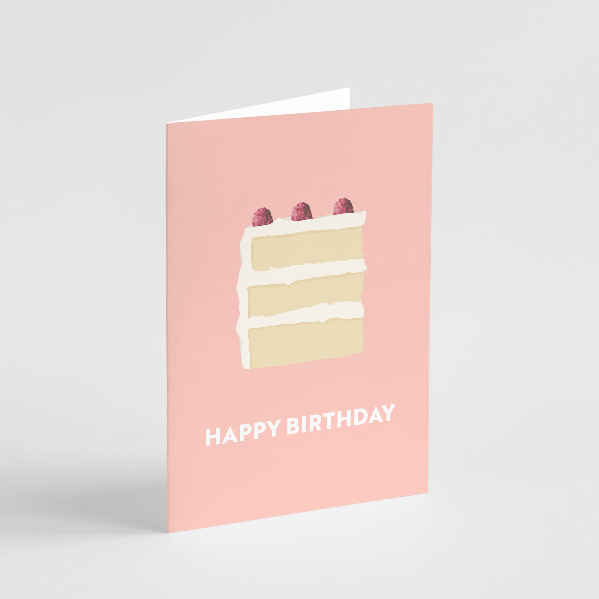 Happy Birthday Cake Card - Cute Happy Birthday Card