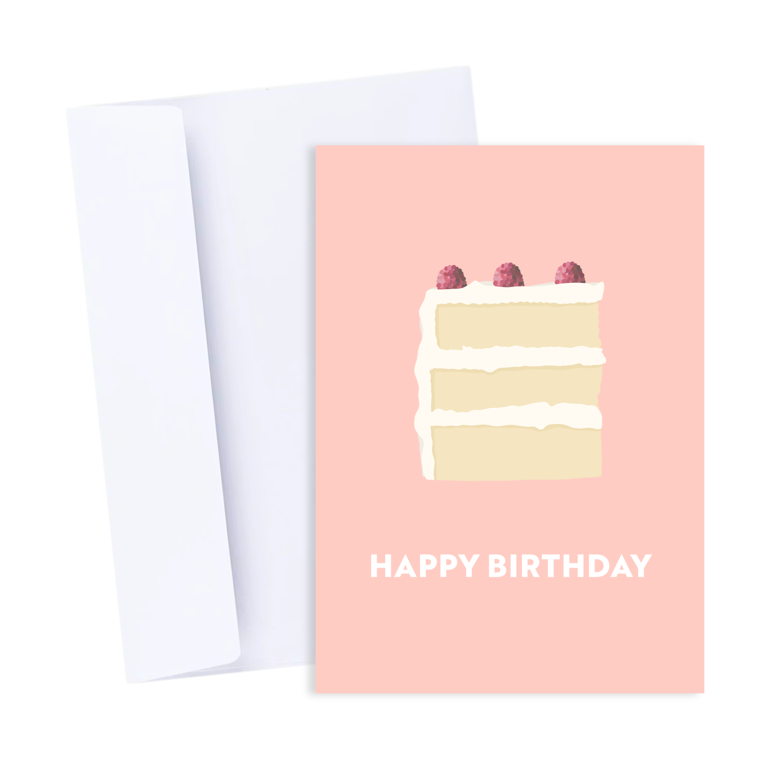 Happy Birthday Cake Card - Cute Happy Birthday Card
