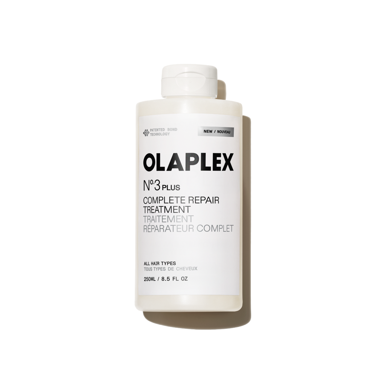 Olaplex No. 3 Plus Complete Repair Treatment 250ml white background front view for damaged hair repair