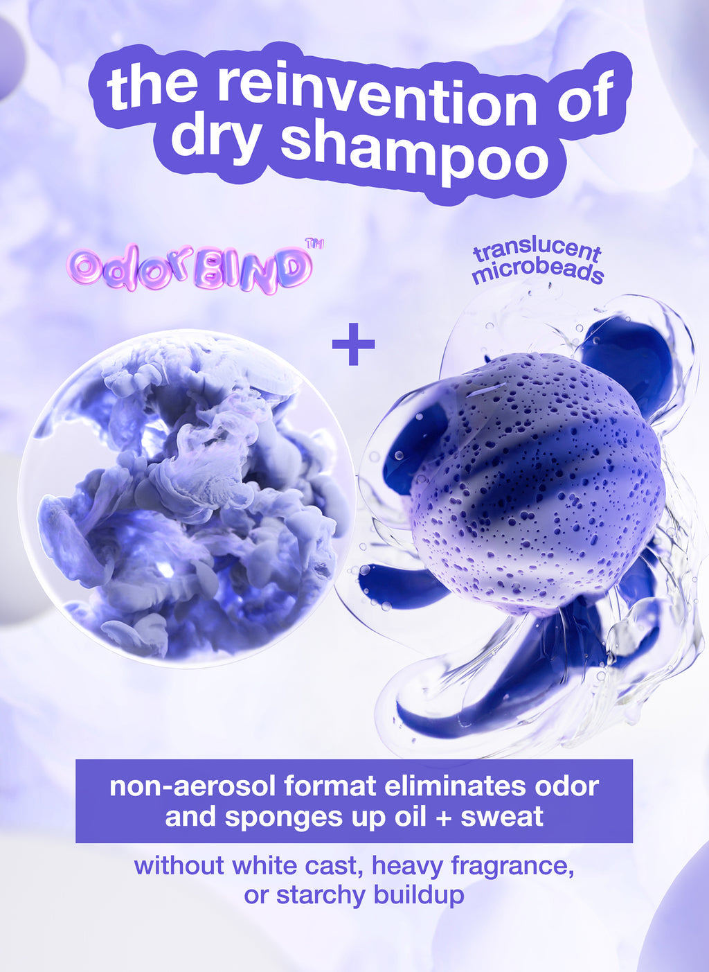 K18 AirWash Dry Shampoo odorBIND biotechnology and microbead ingredients