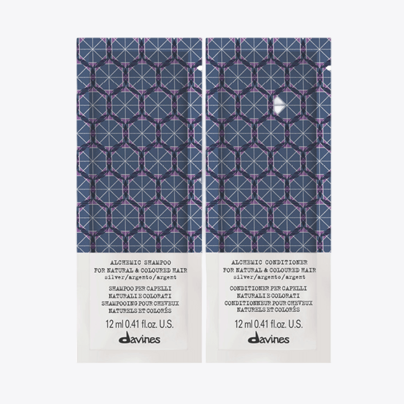 Davines Alchemic Shampoo and Conditioner Silver Sample Duo