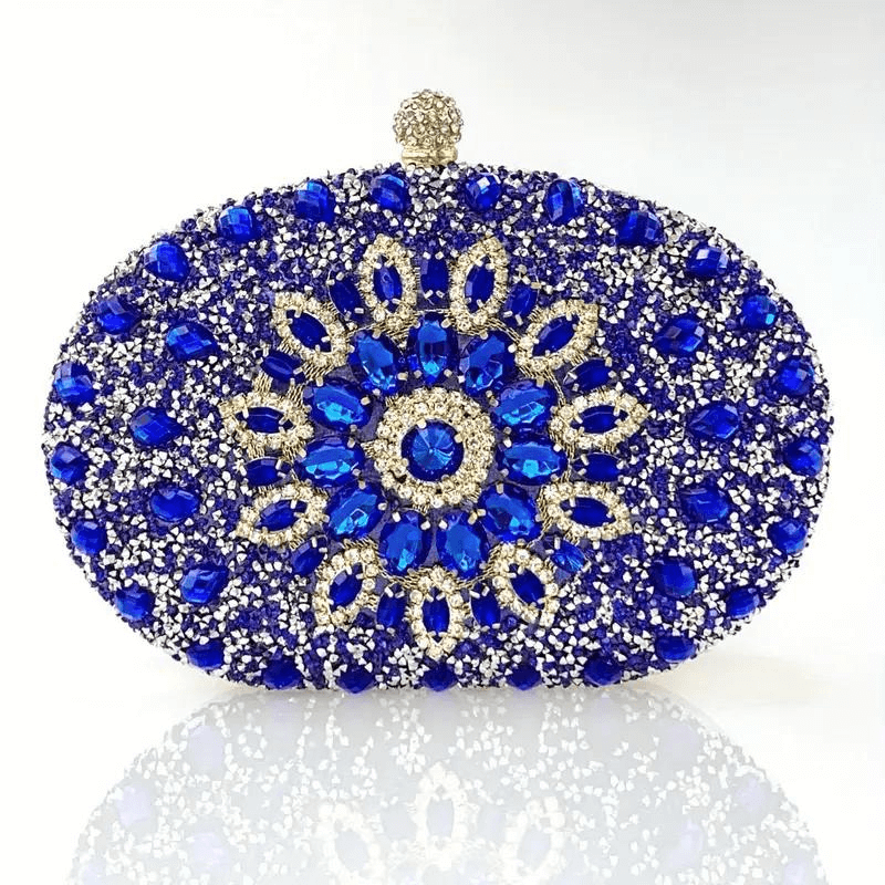 Blue Diamond Clutch Handbag