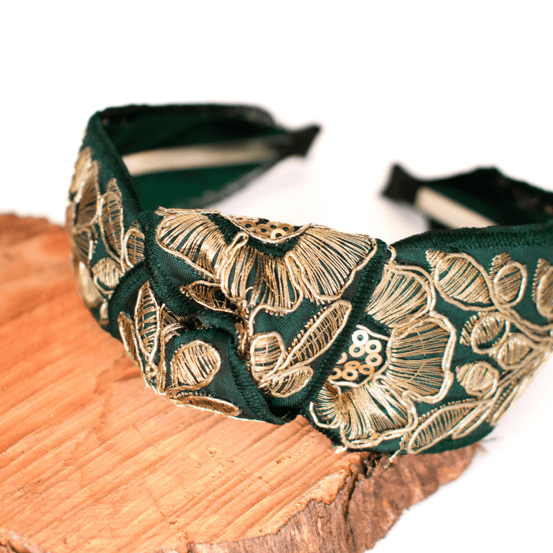 Gildie Gold Embroidery Knot Headband