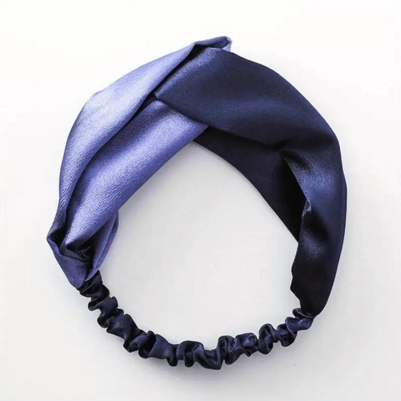 Two Tone Stretch Headbandnavy and blue