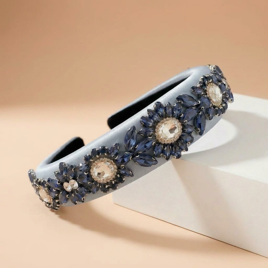 Gildie Sapphire Bloom Crystal Headband