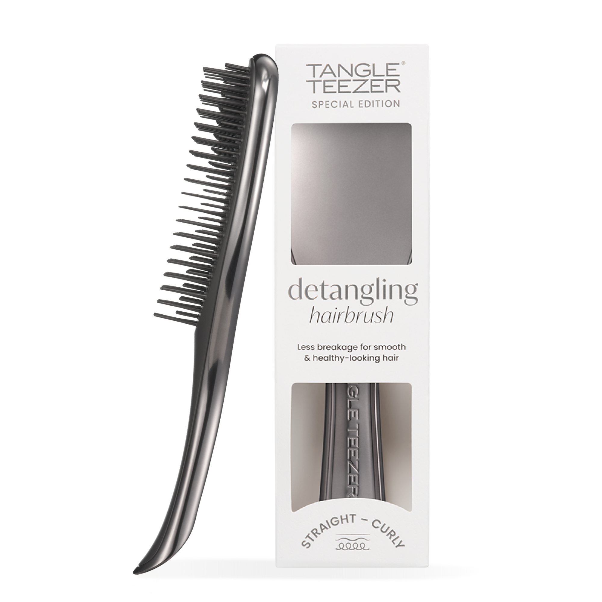 Tangle Teezer Ultimate Detangler in Midnight Silver chrome