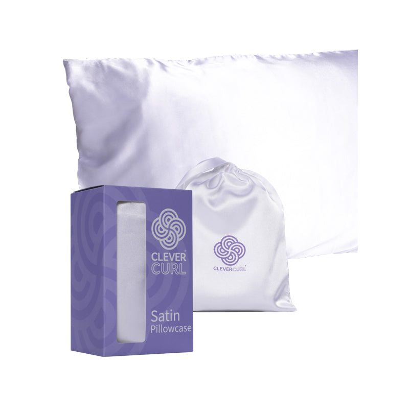 Clever Curl RPET Satin Pillowcase with drawstring travel bag