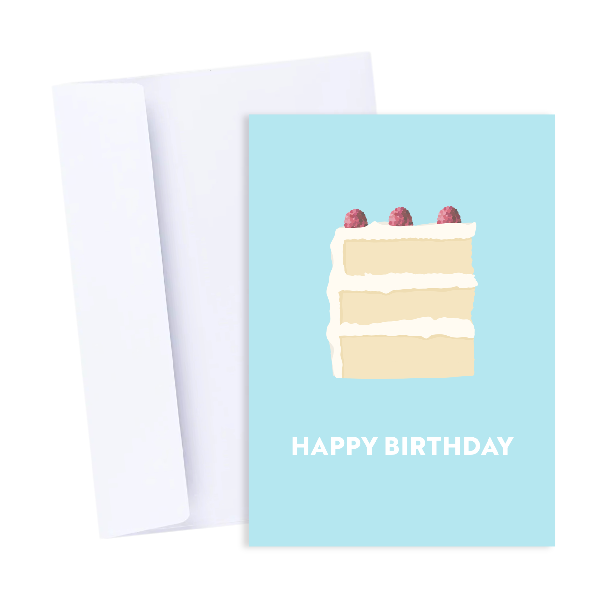 Happy Birthday Cake Card - Cute Happy Birthday Card