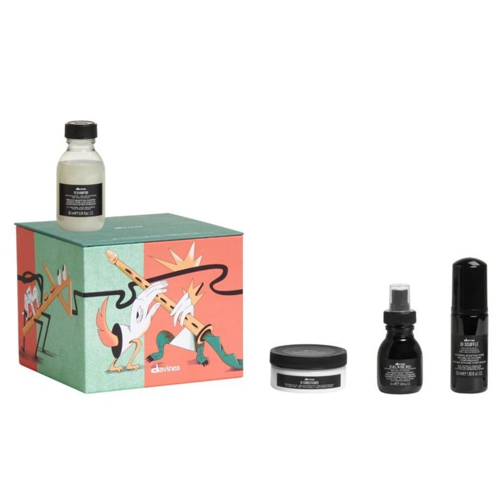 Davines Discover OI Pack 2026 travel size Christmas gift box containing OI Conditioner 75ml