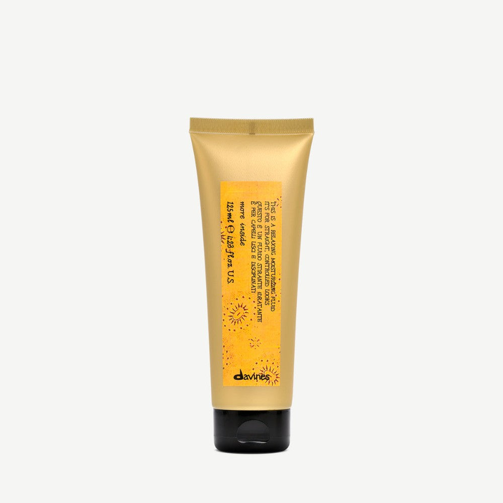 Davines This is a Relaxing Moisturizing Fluid back of tube showing directions and ingredients