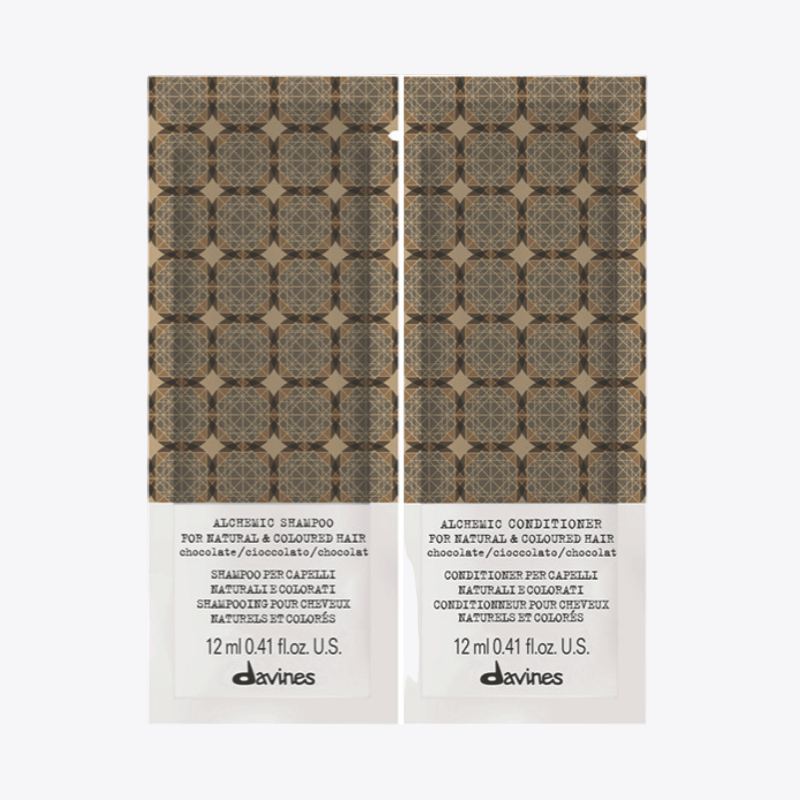 Davines Alchemic Shampoo and Conditioner Chocolate Sample Duo