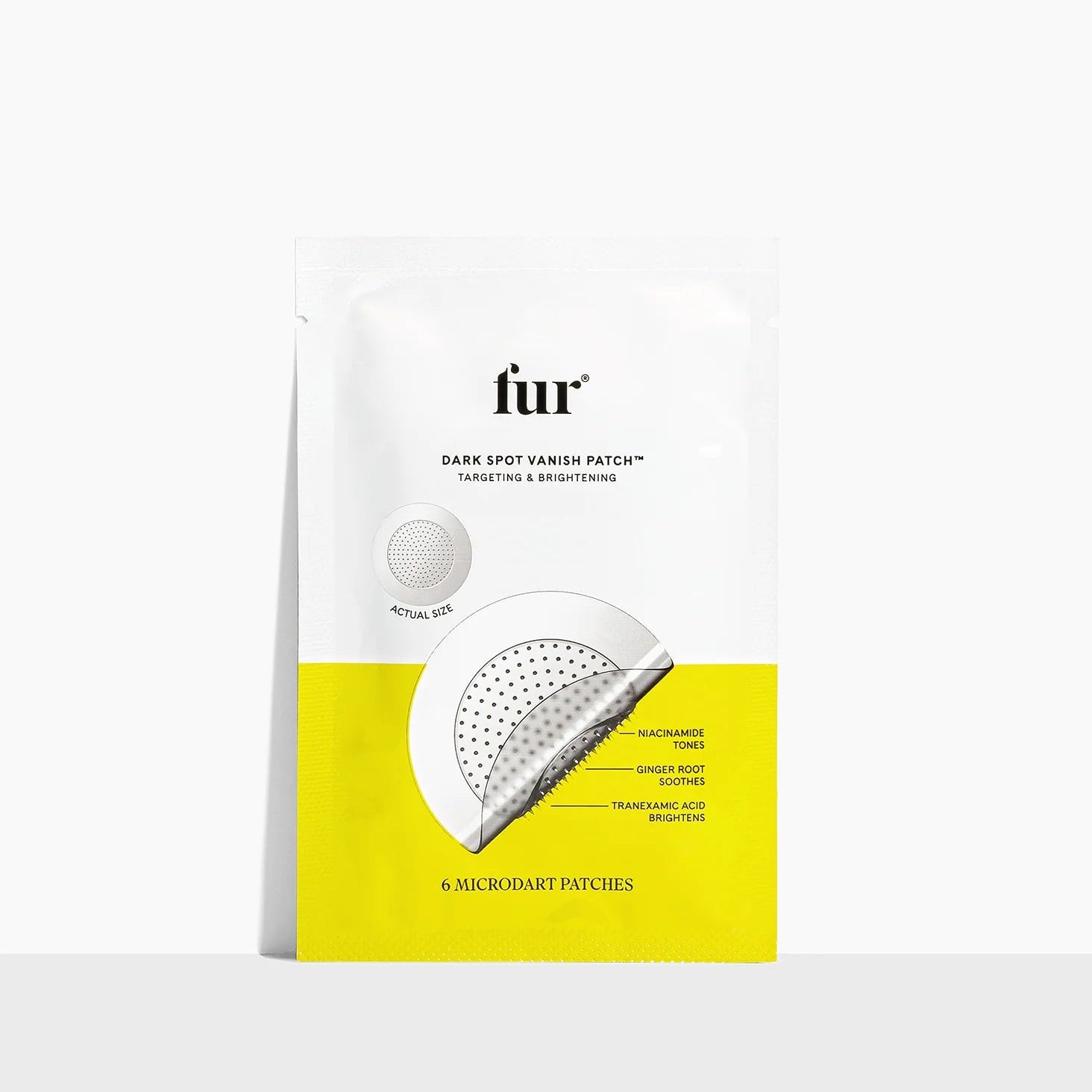Pack of fur dark spot vanish patches on a white background