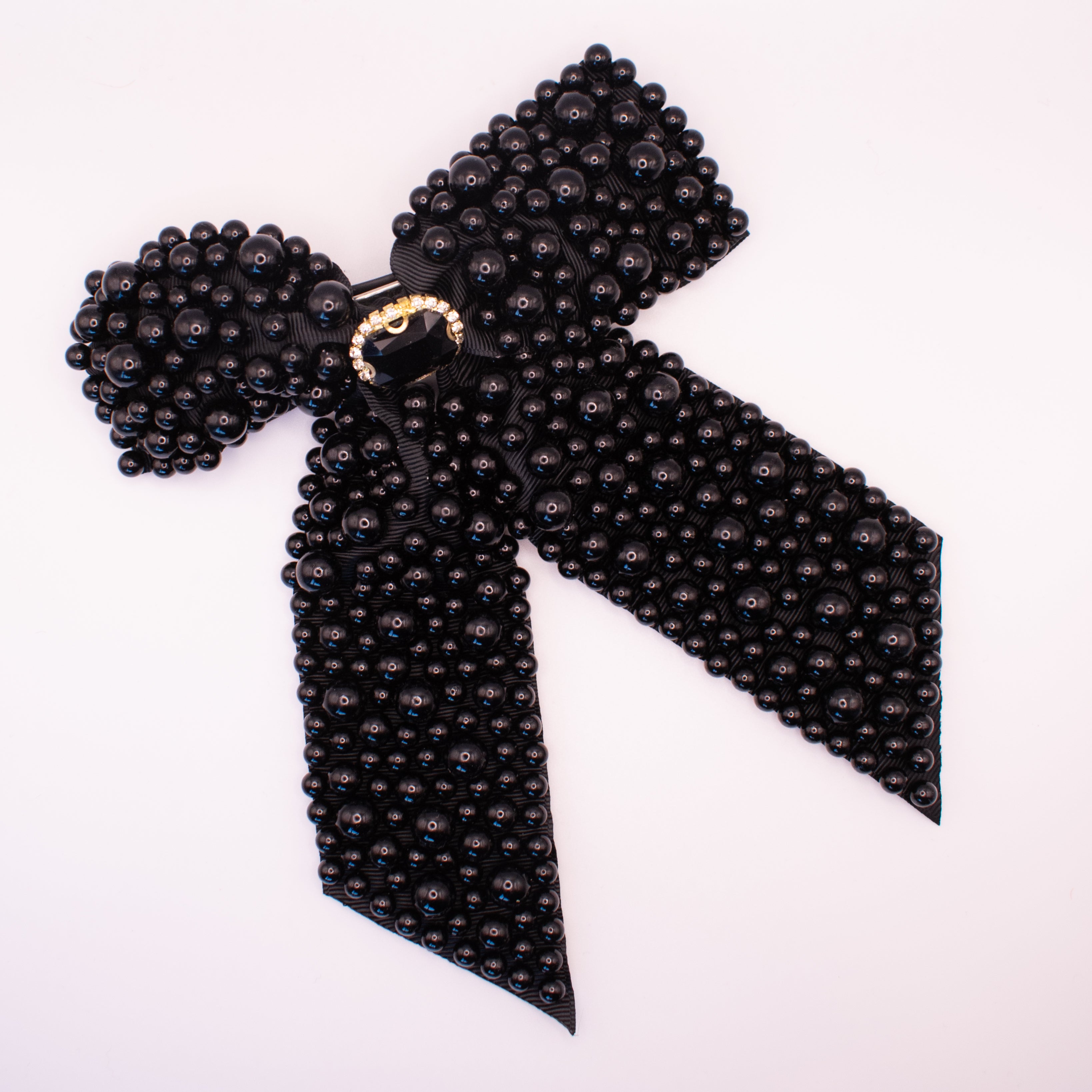 Gildie Pearl Bow Barrette Clip