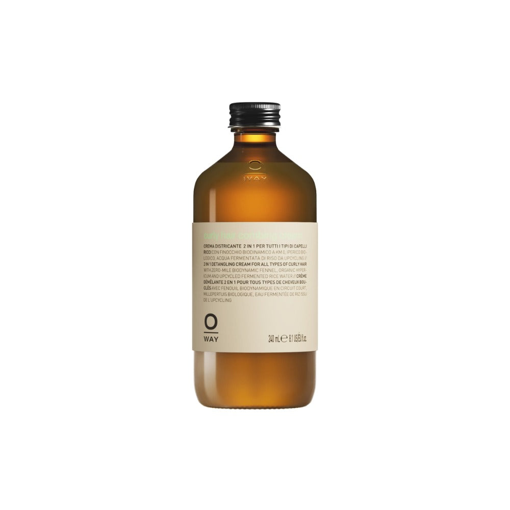 Oway Curly Hair Combing Cream 240ml bottle on white background