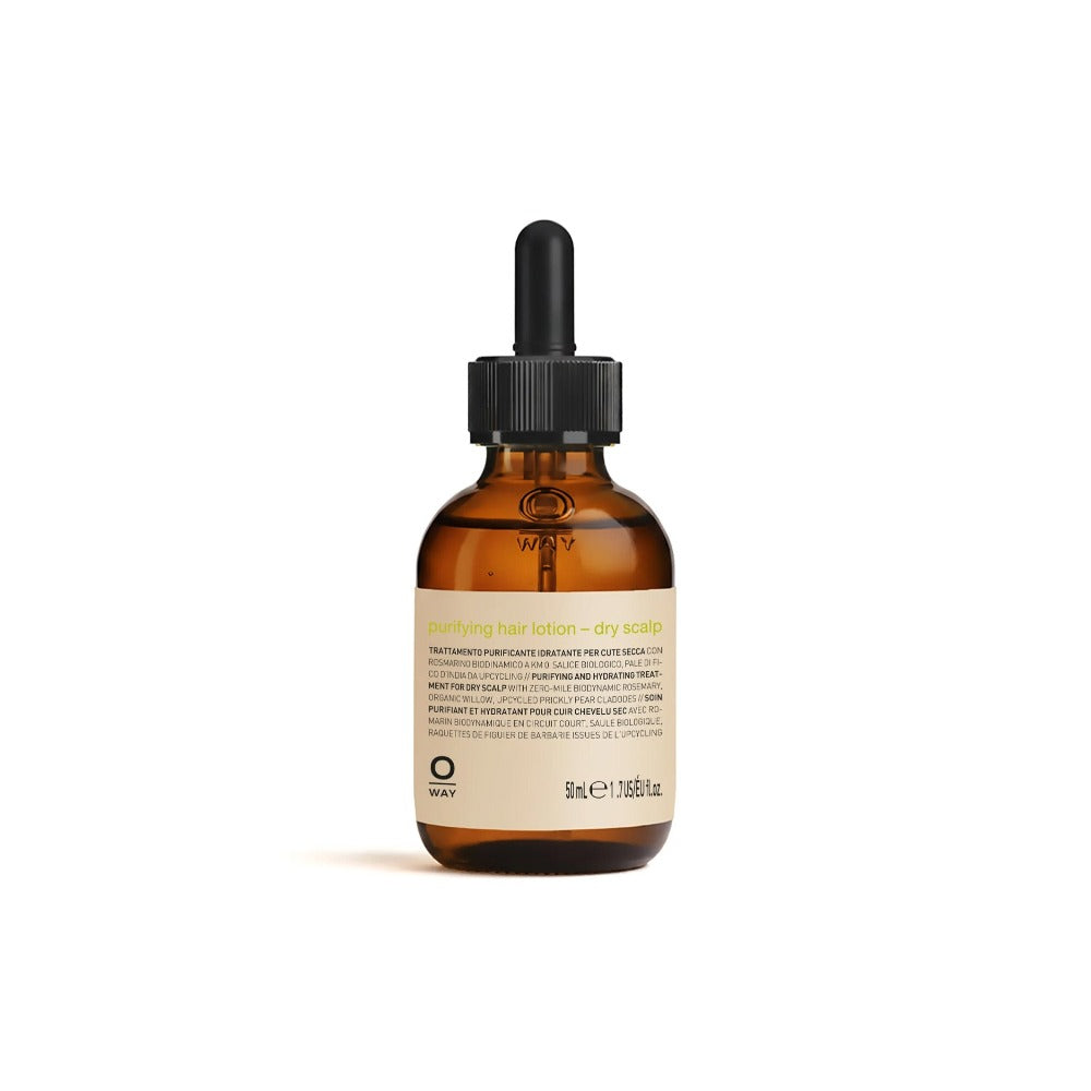 Oway Dandruff Remedy for dry scalp 50ml bottle on white background