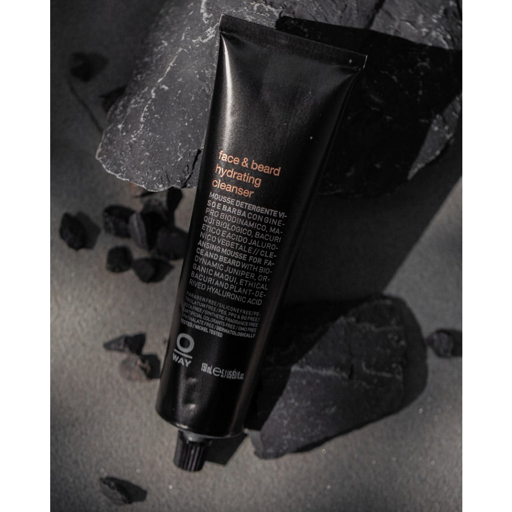 Oway Face and Beard Hydrating Cleanser black tube