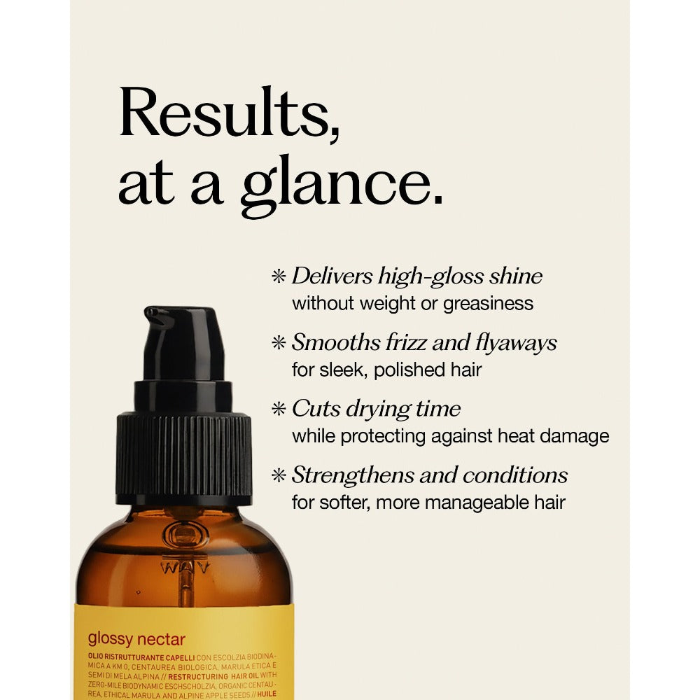 Oway Glossy Nectar Hair Oil benefits at a glance