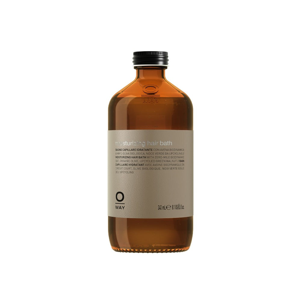 Oway Moisturising Hair Bath 240ml bottle on white background
