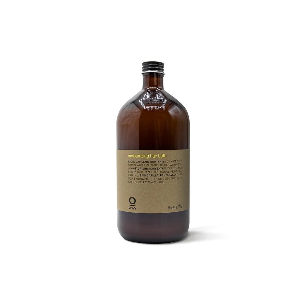 Oway Moisturising Hair Bath 950ml bottle on white background