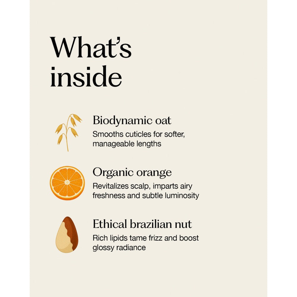 Oway Silk'n Glow Hair Bath key ingredients including biodynamic camelina