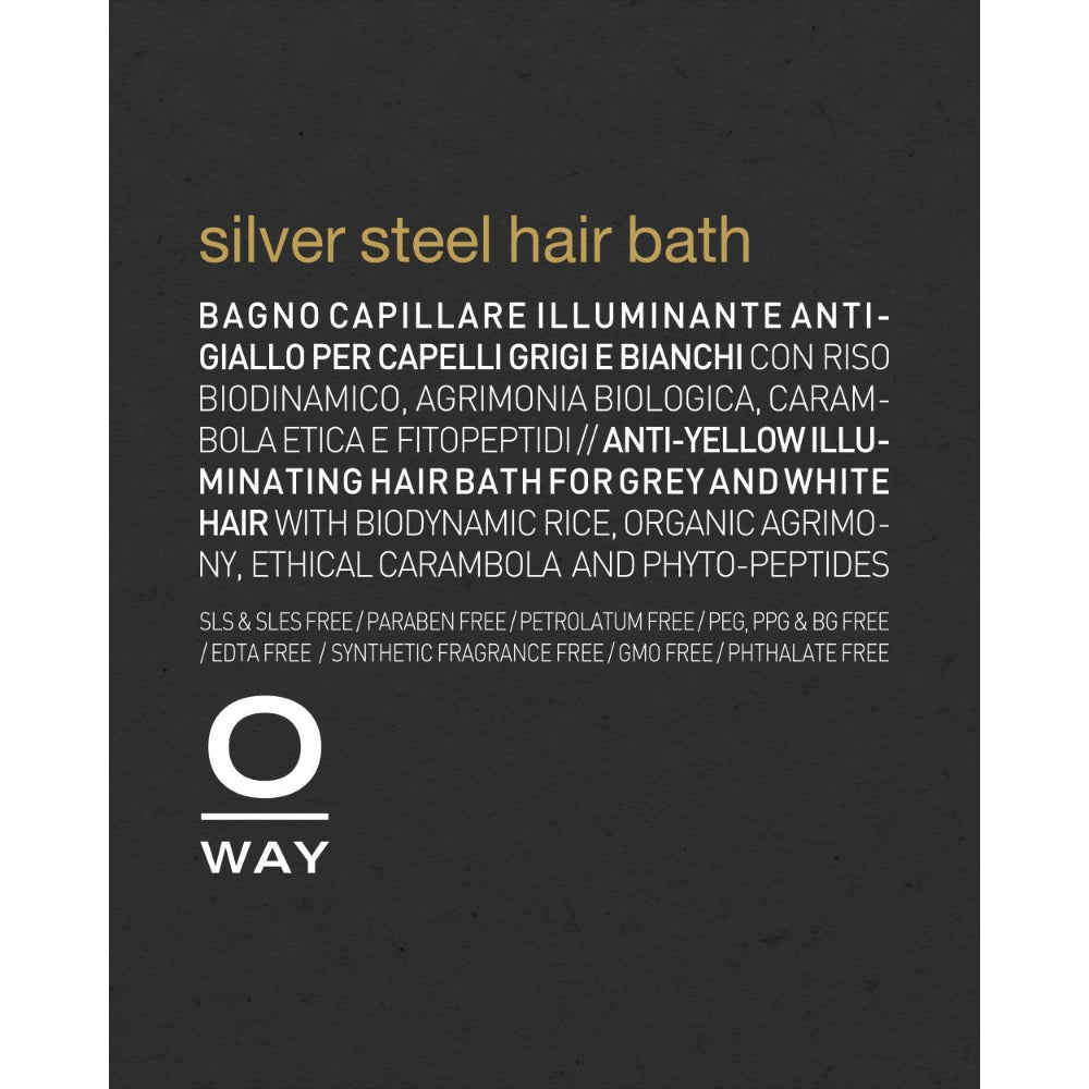Oway Silver Steel Hair Bath label details