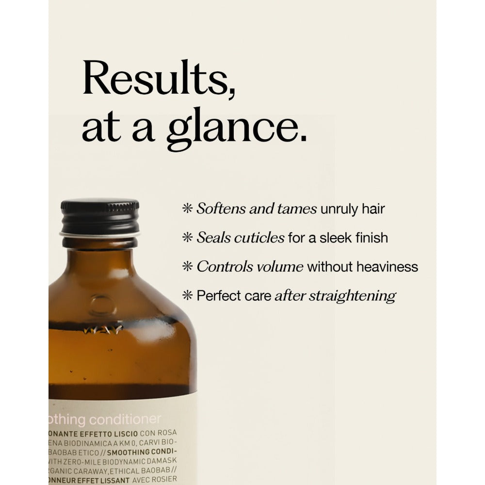 Oway Smoothing Conditioner benefits, deep lasting hydration and frizz control