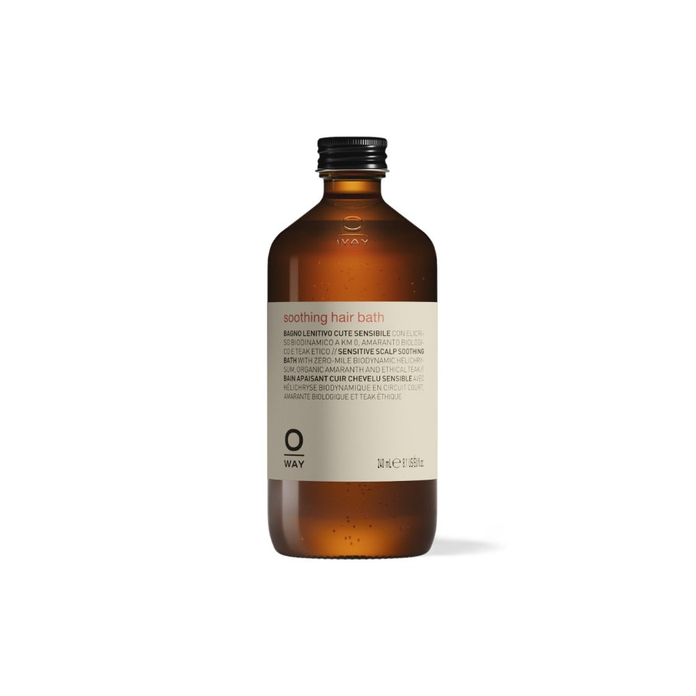 Oway Soothing Hair Bath 240ml bottle, gentle shampoo for sensitive scalp