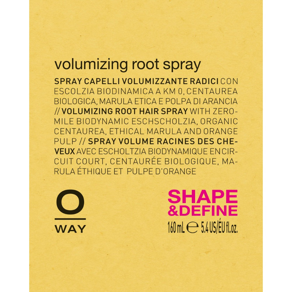 Oway Volumising Root Spray label details