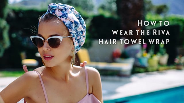 How to wear the Louvelle Riva hair towel wrap