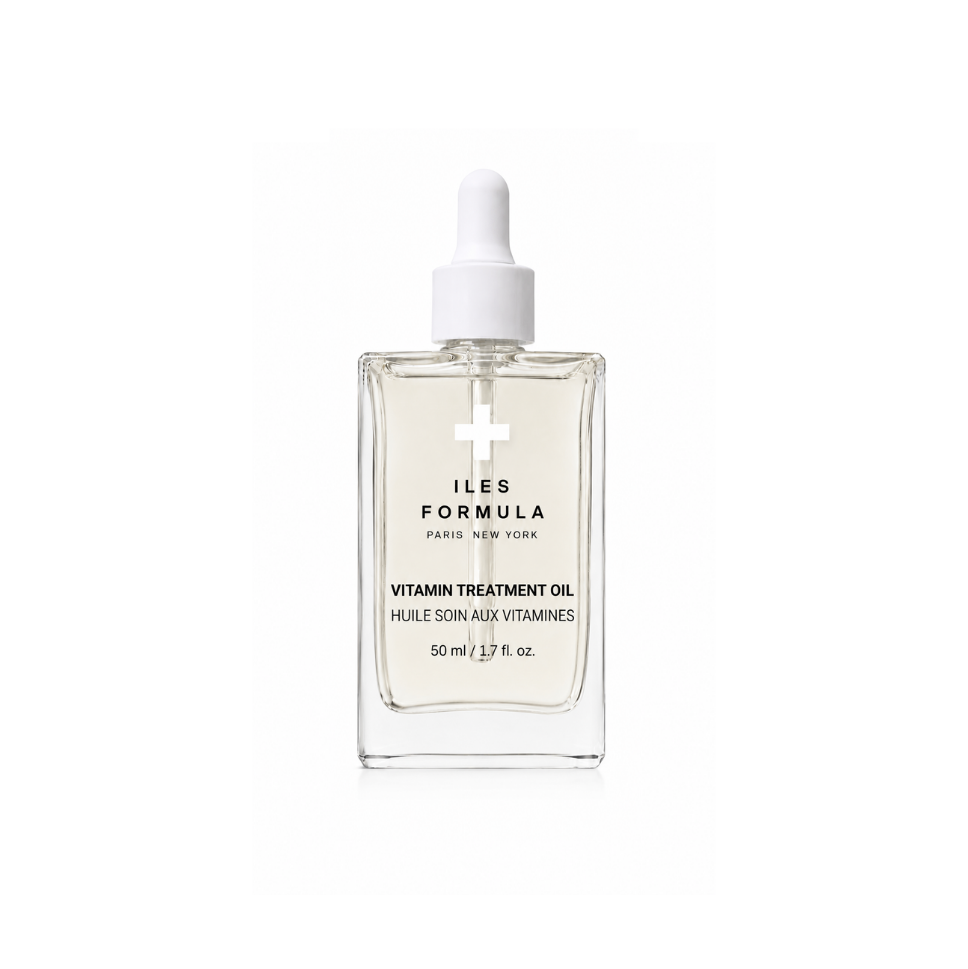 ILES Vitamin Treatment Oil 50ml glass dropper bottle, nourishing hair and scalp oil