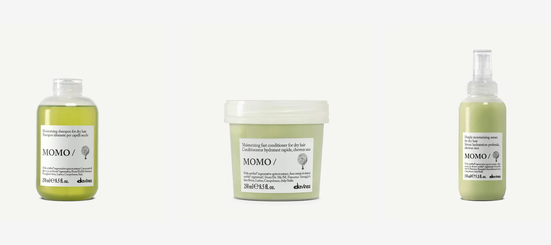 Davines Momo hydrating hair care collection NZ