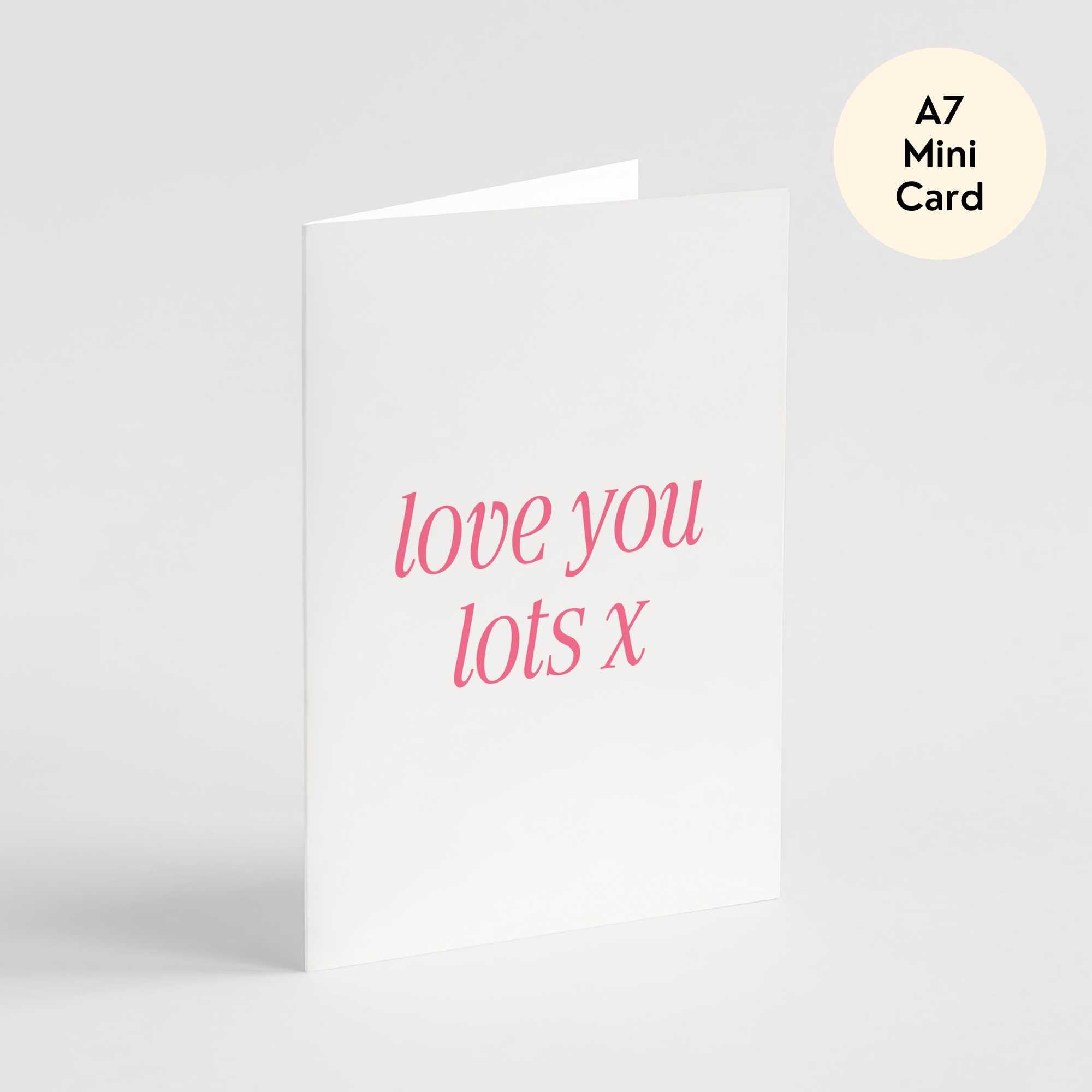 Love You Lots Card | Mini Sympathy Friend, Anniversary Card