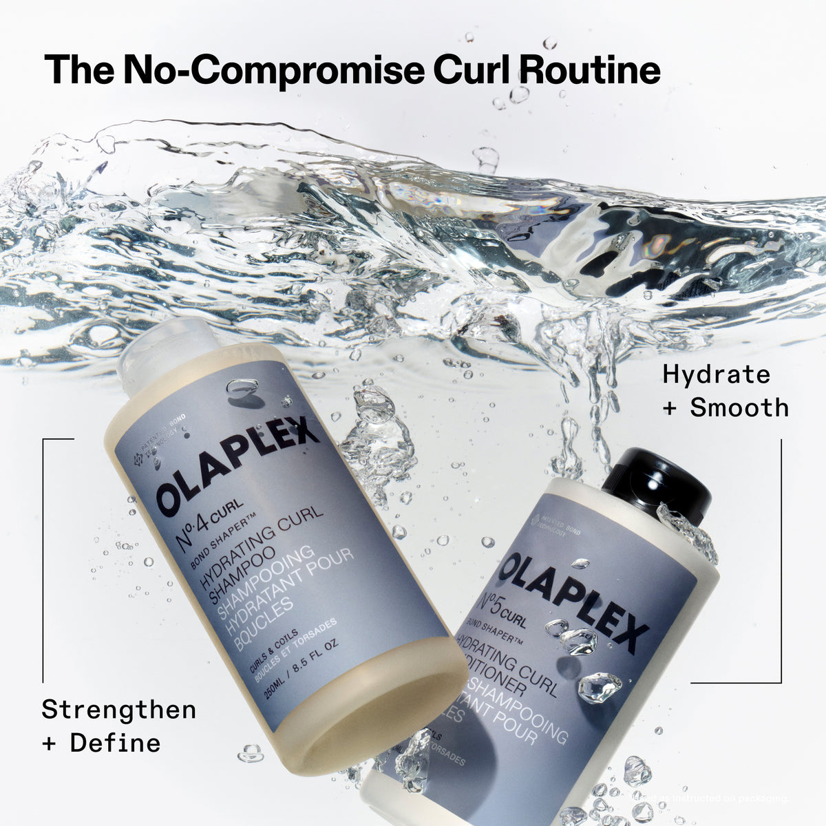 Olaplex No. 4 Curl Shampoo and No. 5 Curl Conditioner curl routine