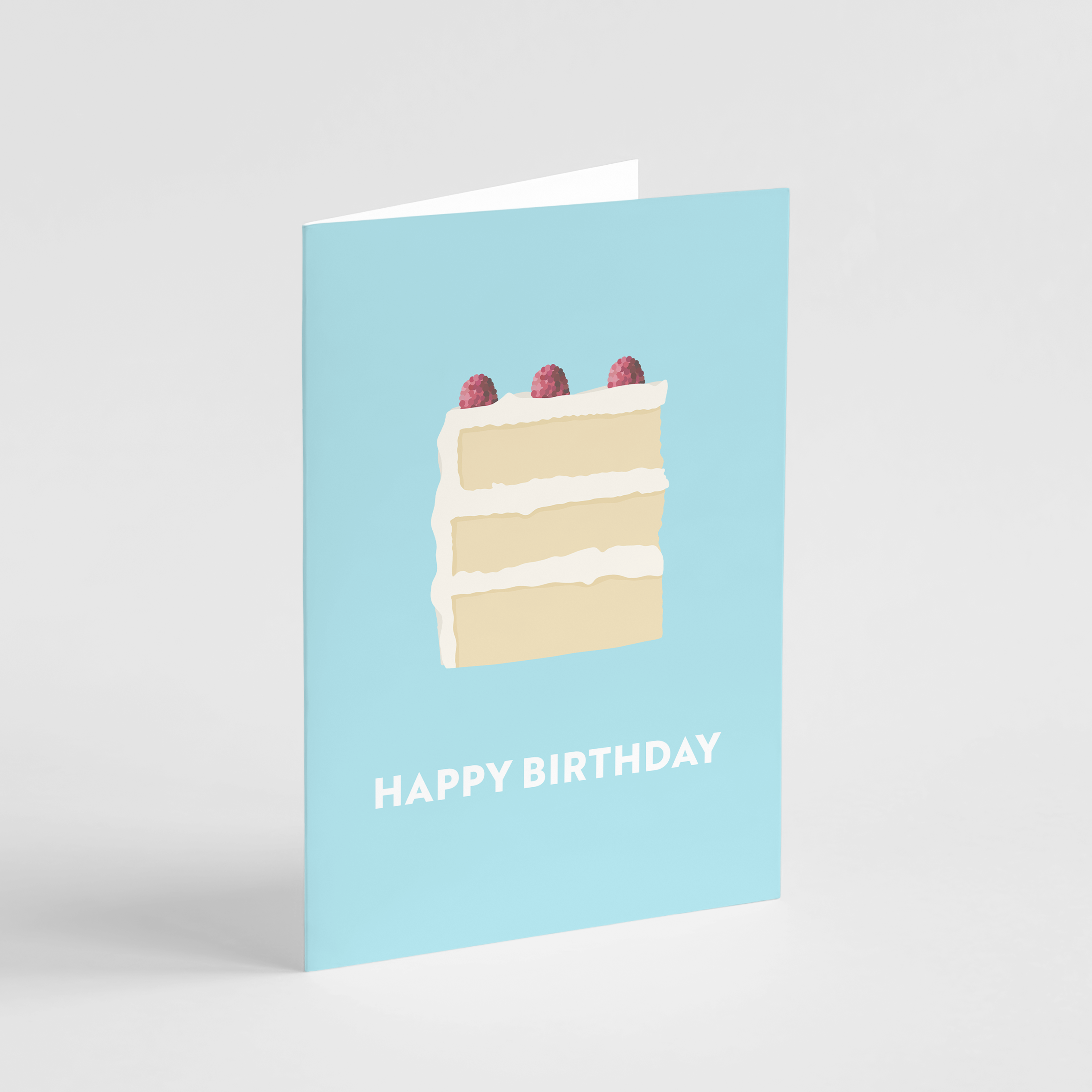 Happy Birthday Cake Card - Cute Happy Birthday Card
