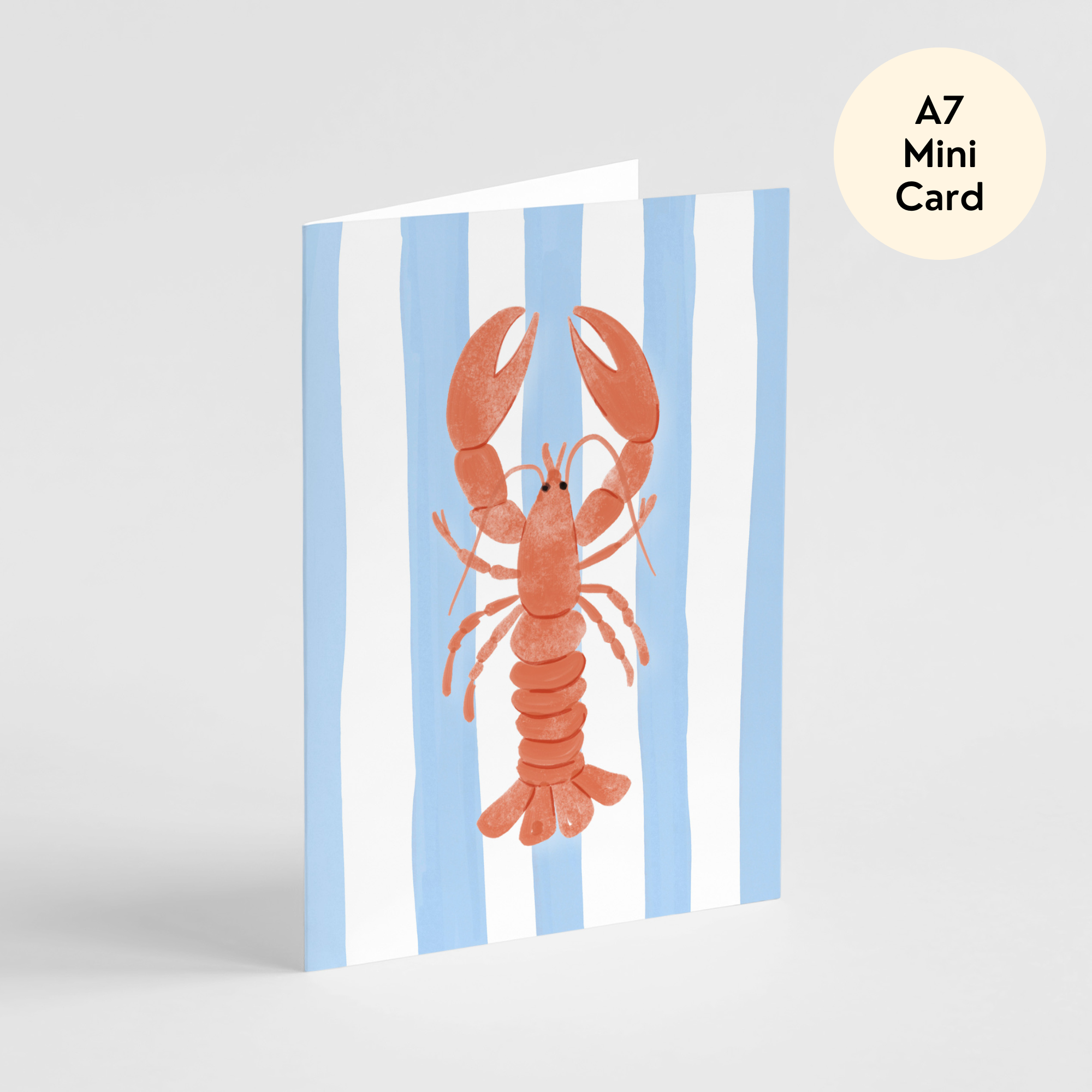 Lobster Card - A7 Mini Colourful Coastal Everyday Card