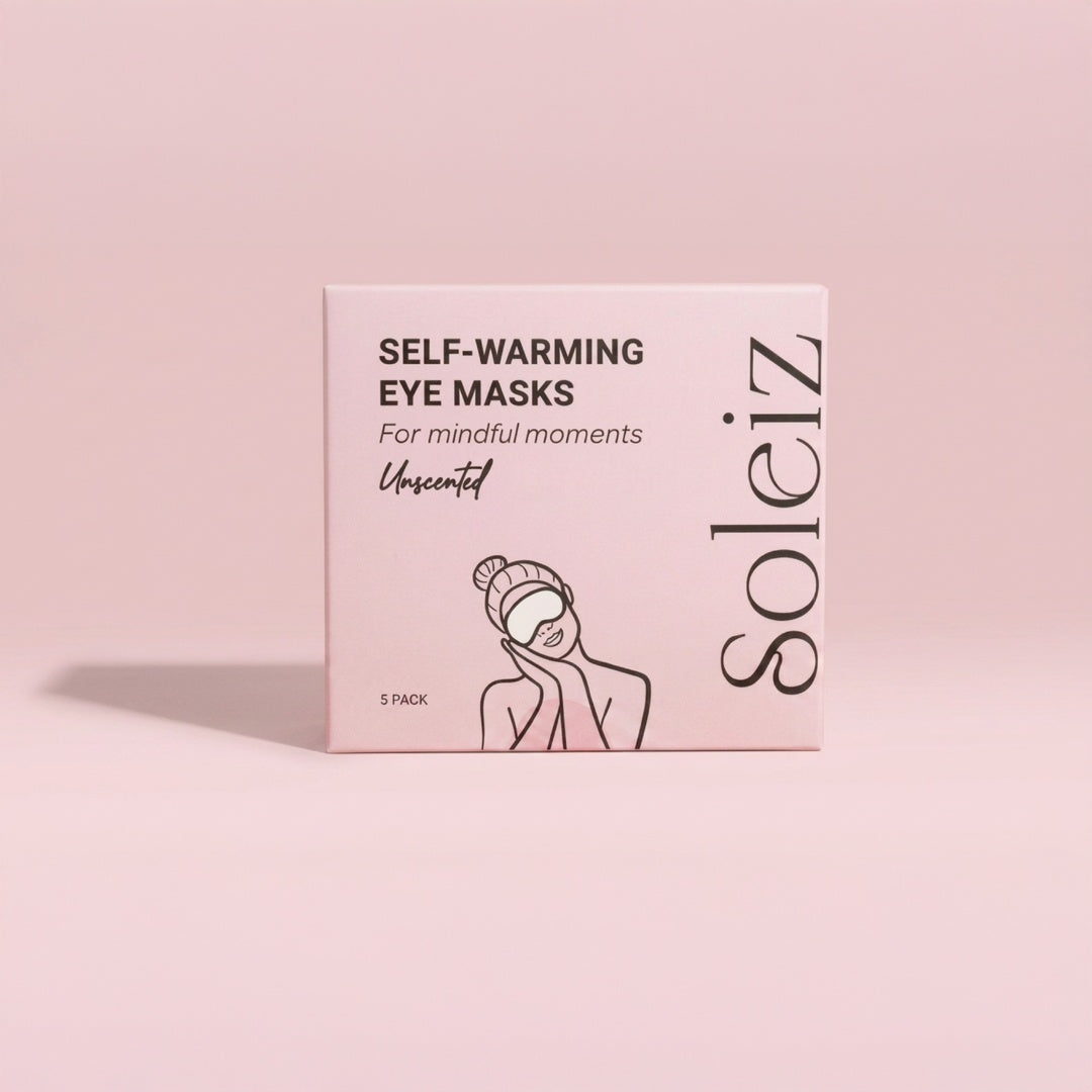 Soleiz Unscented Self-Warming Eye Mask box of 5 packshot
