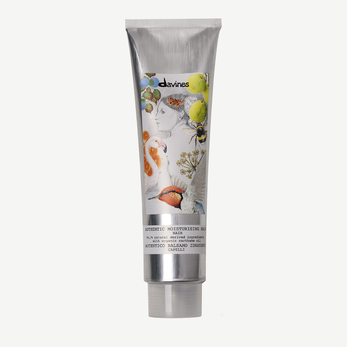 Davines Authentic Moisturising Balm for hair and skin white background front view