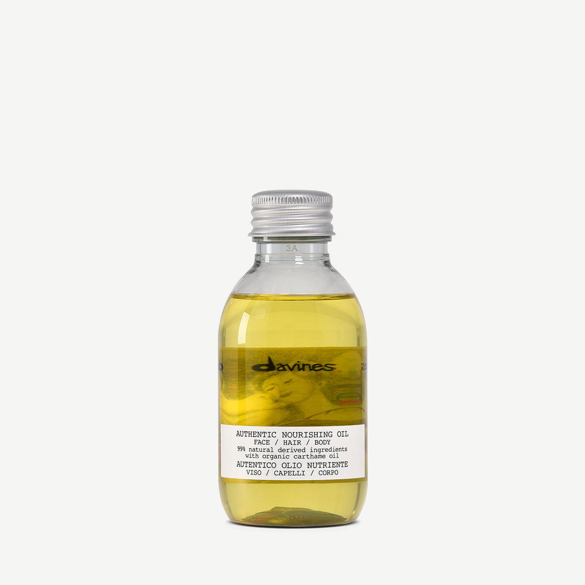 Davines Authentic Nourishing Oil for hair, face and body white background front view