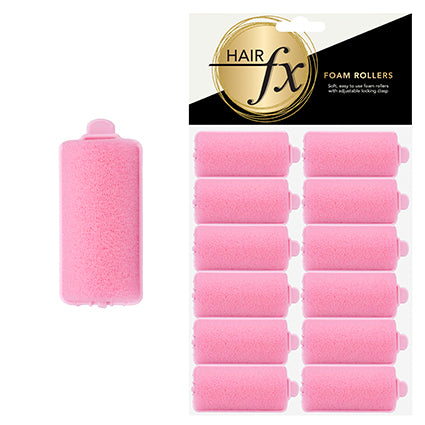 Hair FX sponge foam rollers Medium 26mm, pack of 12