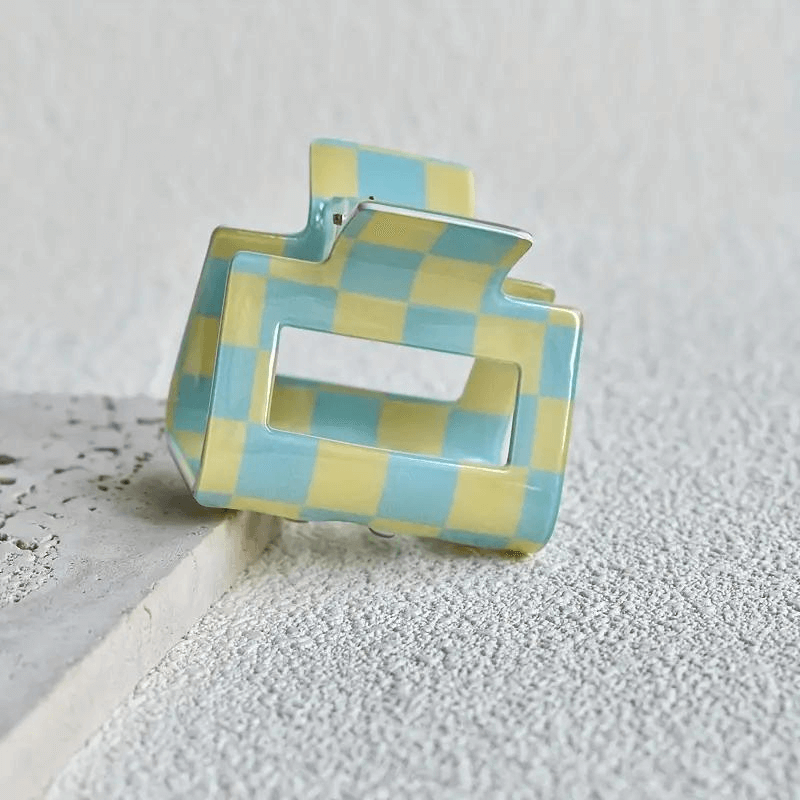 Retro Claw Clip Mini Yellow Blue