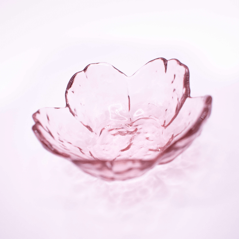 Glass Cherry Blossom Dish