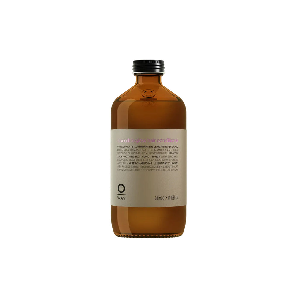 Oway Smooth'n Glow Hair Conditioner 240ml detangling conditioner for frizzy hair, front view