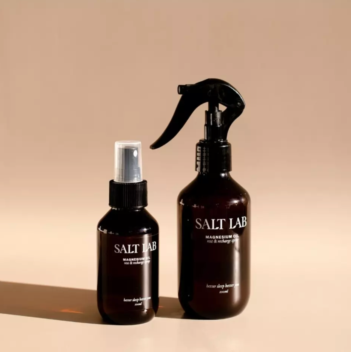 Salt Lab Magnesium Oil Spray Two bottles 200ml 100ml