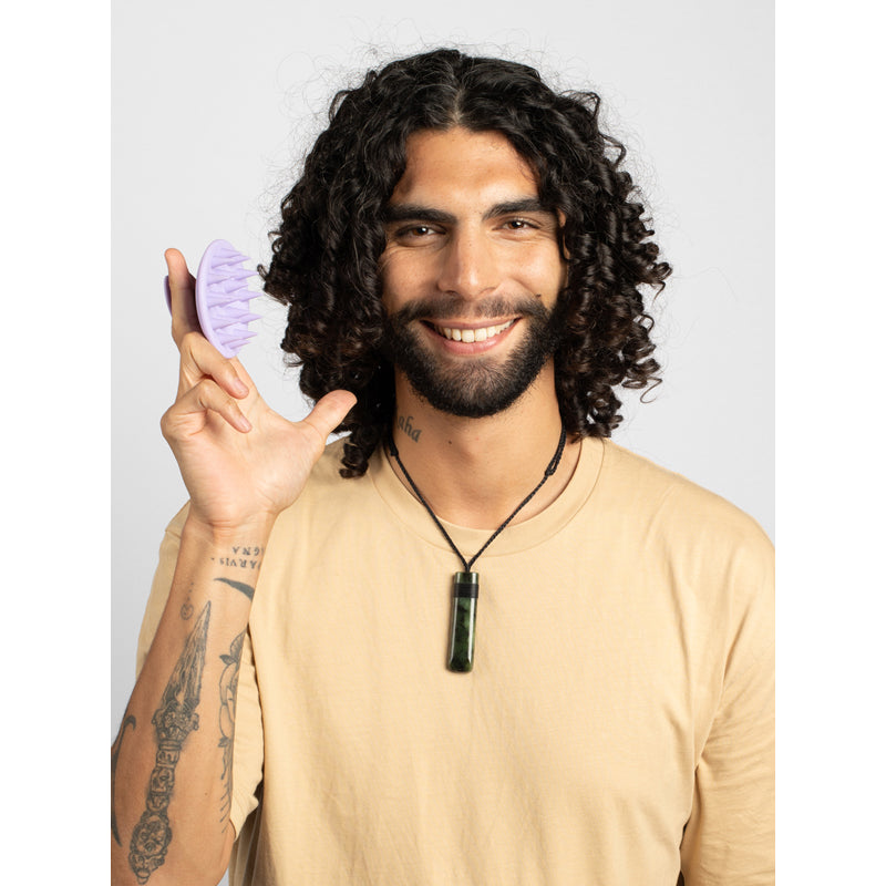 Clever Curl Scalp Brush silicone bristles close up