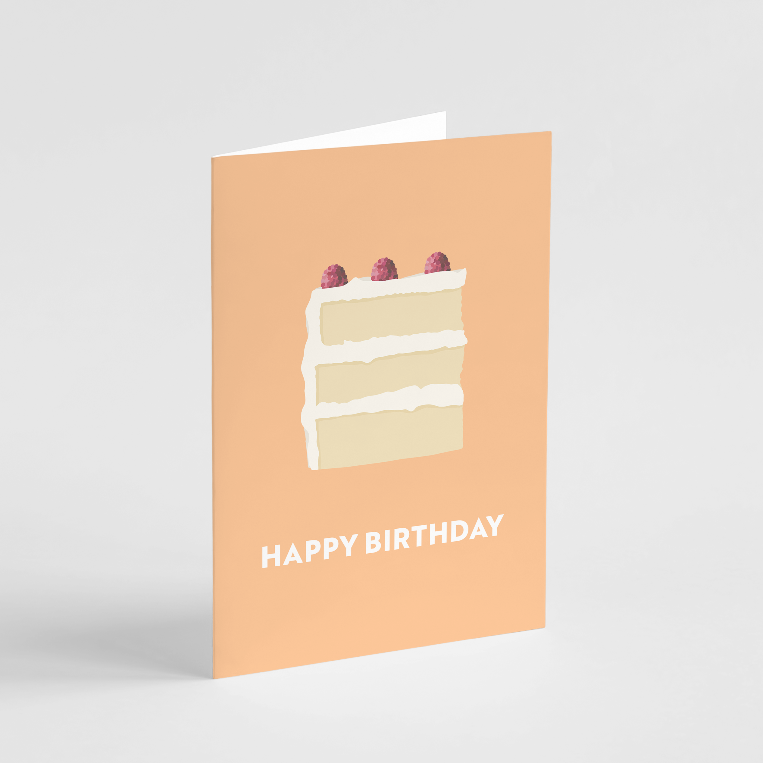 Happy Birthday Cake Card - Cute Happy Birthday Card