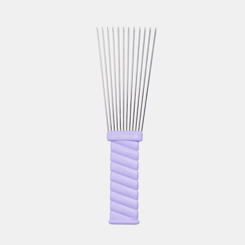 Clever Curl Afro Comb Metal Pick for curly hair volume front view